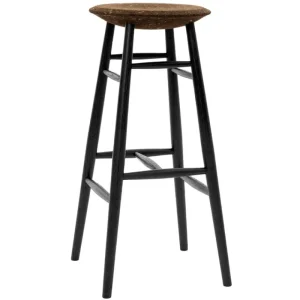 Sibast Sitzgelegenheiten-Hem Drifted Barhocker, 75 cm, dunkler Kork – Schwarz