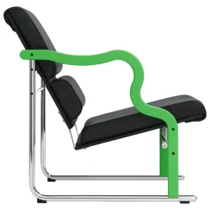 Vitra Sitzgelegenheiten-Hem Experiment Sessel 501, grün - schwarz Leder