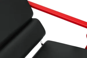 Artek Sitzgelegenheiten-Hem Experiment Sessel 503, rot - schwarzes Leder