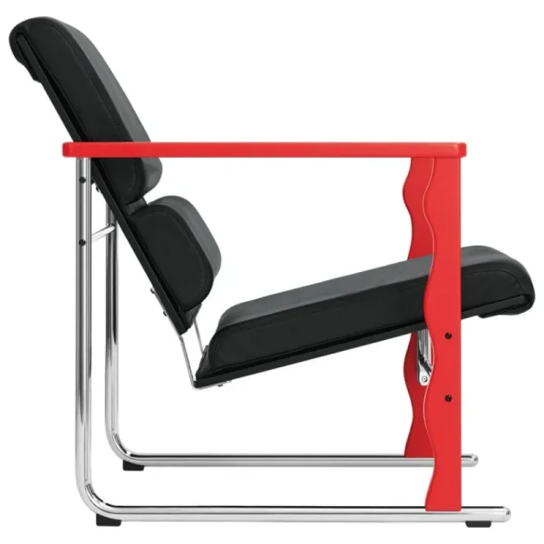 Artek Sitzgelegenheiten-Hem Experiment Sessel 503, rot - schwarzes Leder