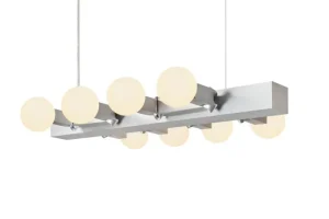 Normann Copenhagen Deckenleuchten-Hem Knuckle Linear Kronleuchter, gebürstetes Aluminium
