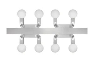 Normann Copenhagen Deckenleuchten-Hem Knuckle Linear Kronleuchter, gebürstetes Aluminium