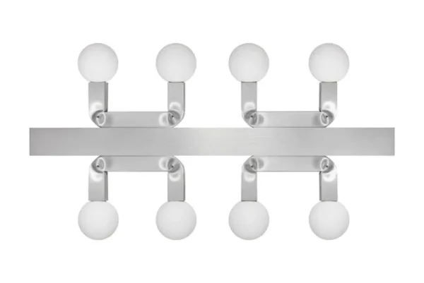 Normann Copenhagen Deckenleuchten-Hem Knuckle Linear Kronleuchter, gebürstetes Aluminium
