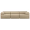 Hem Sofas Und Liegen-Palo Block 3-Sitzer Sofa, niedrige Rückenlehne mit Armlehnen, beige