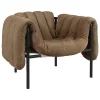 Hem Sitzgelegenheiten-Puffy Loungesessel, Bouclé Sawdust – Stahl Schwarzgrau
