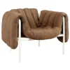 &Tradition Sitzgelegenheiten-Hem Puffy Loungesessel, Bouclé sawdust – Stahl cremeweiß