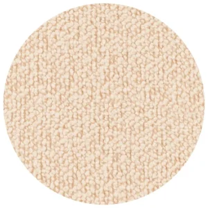 Hem Sitzgelegenheiten-Puffy Loungesessel, Bouclé Eierschale - Stahl cremeweiß