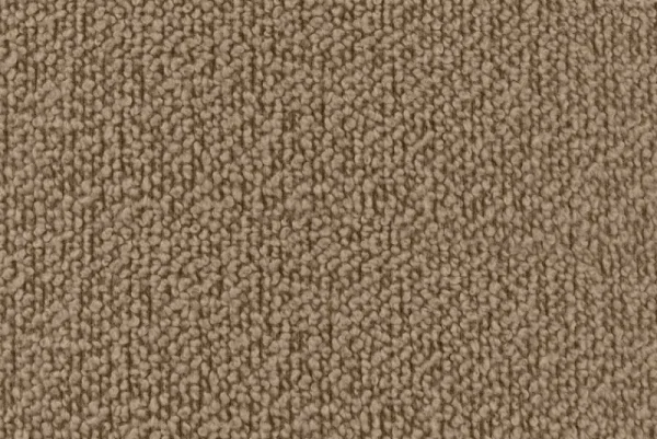 Fredericia Sitzgelegenheiten-Hem Puffy Polsterhocker, Bouclé Sawdust – Edelstahl