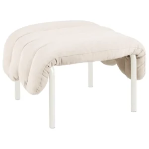Hem Sitzgelegenheiten-Puffy Polsterhocker, Natur – Stahl cremefarben