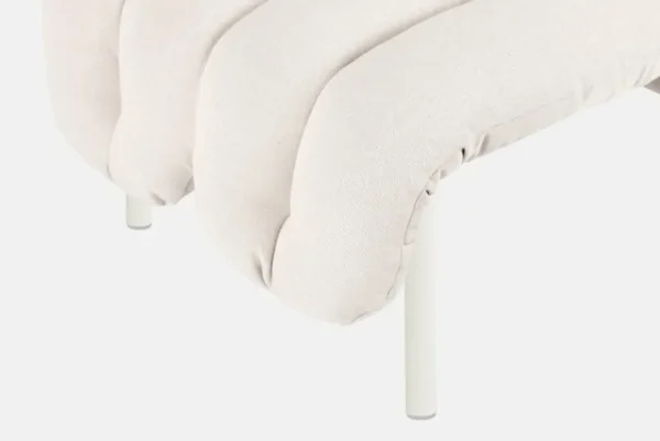 Hem Sitzgelegenheiten-Puffy Polsterhocker, Natur – Stahl cremefarben
