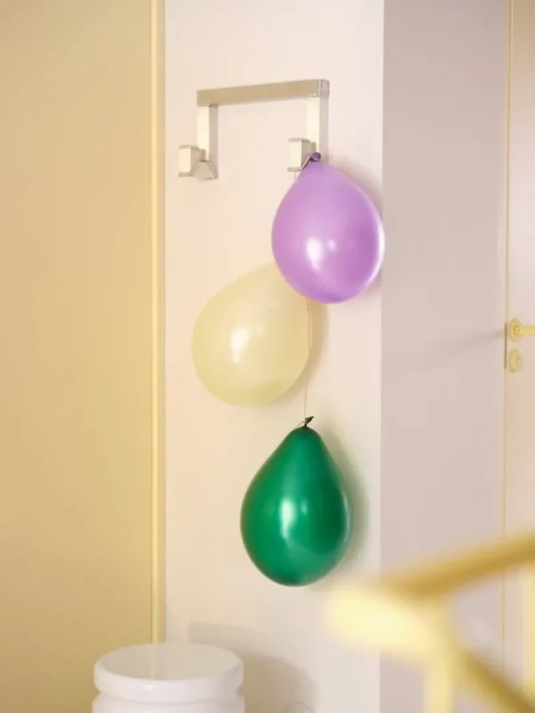 Hem Garderoben Und Kleiderbügel^Tig Hook, 2 Haken, gebürstetes Aluminium