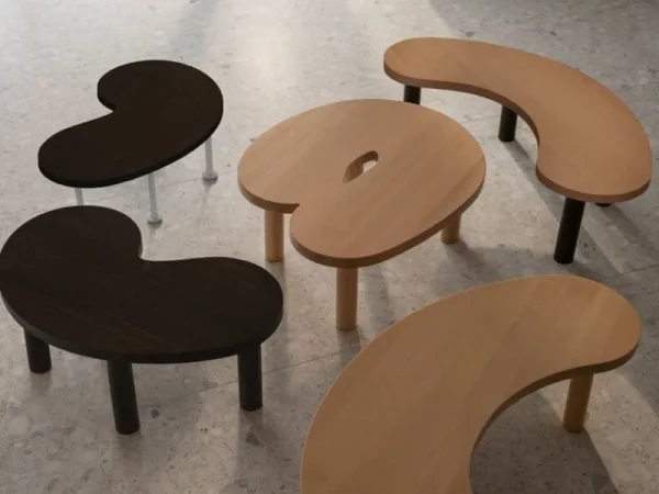 Nikari Tische-Hem Worm Couchtisch, klein, braun - Stahl