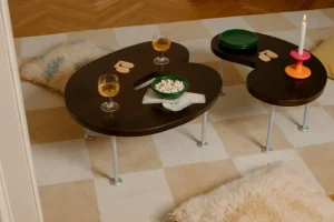 Nikari Tische-Hem Worm Couchtisch, klein, braun - Stahl