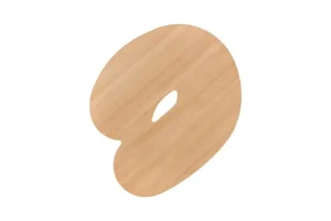 Nikari Tische-Hem Worm Couchtisch, rund, Buche - Stahl