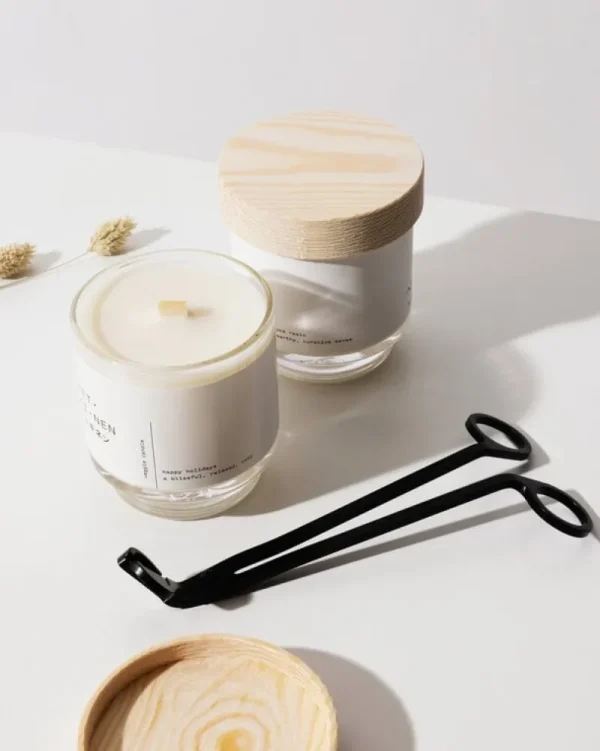 ferm LIVING Kerzen Und Kerzenhalter-Hetkinen Holzdochtschneider, Schwarz