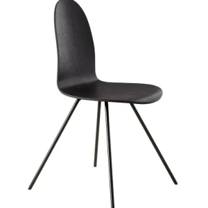HOWE Sitzgelegenheiten-Tongue Stuhl, schwarzes Furnier – Schwarz