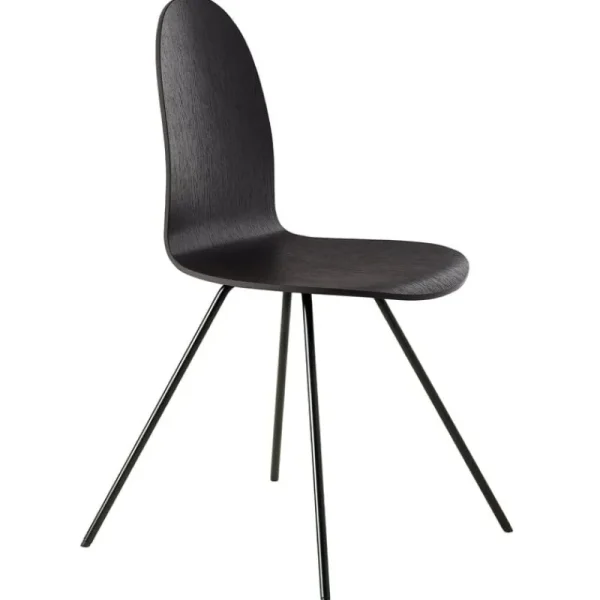 HOWE Sitzgelegenheiten-Tongue Stuhl, schwarzes Furnier – Schwarz