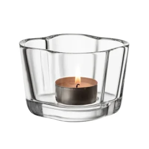 Georg Jensen Kerzen Und Kerzenhalter-Iittala Aalto Teelichthalter, 60 mm, transparent