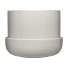 Iittala Indoor-gardening^Blumentopf Nappula mit Unterteller, 170 x 130 mm, hellgrau