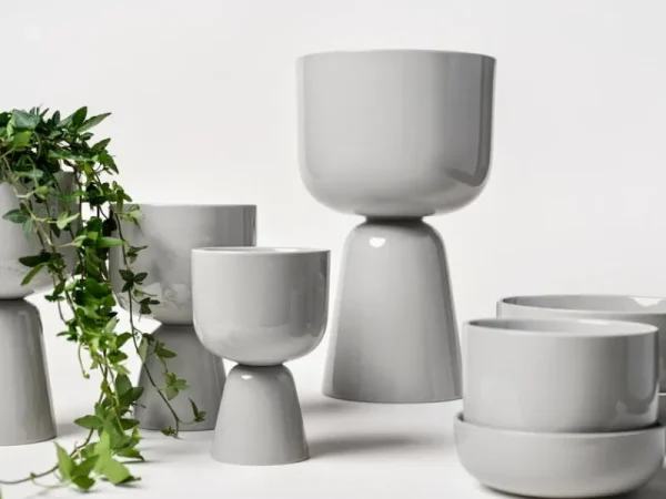 Iittala Indoor-gardening^Blumentopf Nappula, 400 x 245 mm, hellgrau