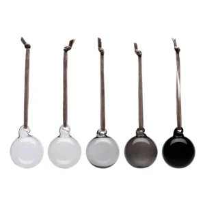 Iittala Weihnachtsdekoration | Dekorationsgegenstände^Glaskugelset, 40 mm, 5 Stk., grau