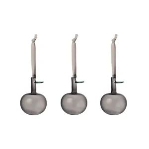 Iittala Weihnachtsdekoration | Dekorationsgegenstände^Glasäpfel, 3 Stück, grau