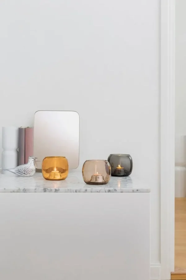 HAY Kerzen Und Kerzenhalter-Iittala Kaasa Teelichthalter, grau