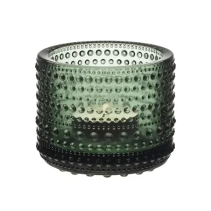Ku00e4hler Kerzen Und Kerzenhalter-Iittala Kastehelmi Teelichthalter, 64 mm, Tannengrün