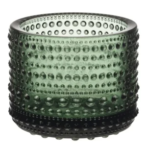 Ku00e4hler Kerzen Und Kerzenhalter-Iittala Kastehelmi Teelichthalter, 64 mm, Tannengrün