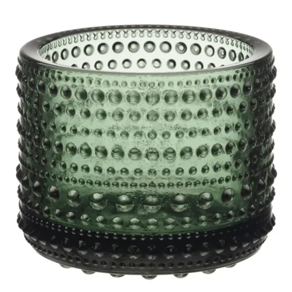Ku00e4hler Kerzen Und Kerzenhalter-Iittala Kastehelmi Teelichthalter, 64 mm, Tannengrün