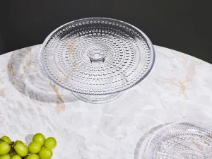 Iittala Geschirr^Kastehelmi Tortenständer, 240 mm, klar