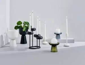 HAY Kerzen Und Kerzenhalter-Iittala Kerzenhalter Nappula 183 mm, weiß