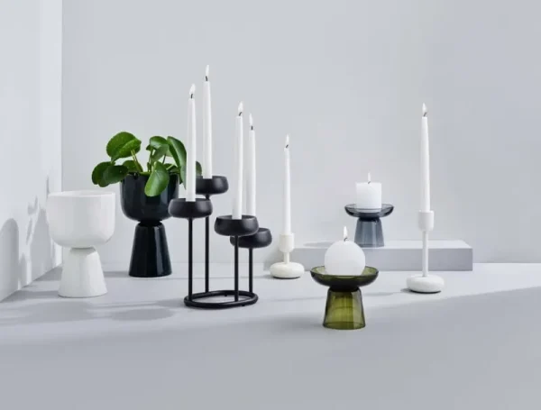 HAY Kerzen Und Kerzenhalter-Iittala Kerzenhalter Nappula 183 mm, weiß