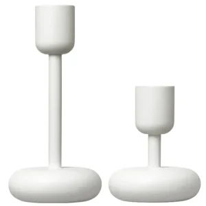 HAY Kerzen Und Kerzenhalter-Iittala Nappula Kerzenhalter, weiß, 2er-Pack