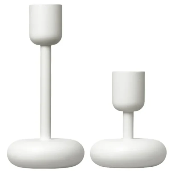 HAY Kerzen Und Kerzenhalter-Iittala Nappula Kerzenhalter, weiß, 2er-Pack