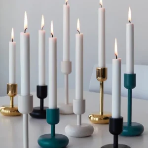 HAY Kerzen Und Kerzenhalter-Iittala Nappula Kerzenhalter, weiß, 2er-Pack
