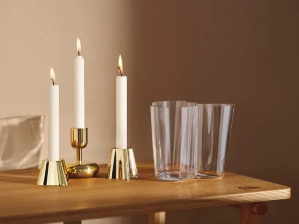 applicata Kerzen Und Kerzenhalter-Iittala Nappula Kerzenhalter, 107 mm, Messing