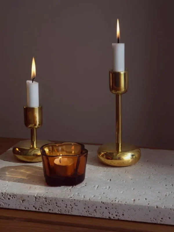 applicata Kerzen Und Kerzenhalter-Iittala Nappula Kerzenhalter, 183 mm, Messing