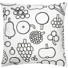 Iittala Kissen^OTC Frutta Kissenbezug, 47 x 47 cm, Schwarz - Weiß
