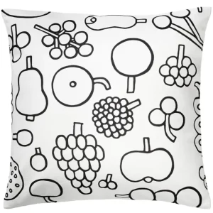 Iittala Kissen^OTC Frutta Kissenbezug, 47 x 47 cm, Schwarz - Weiß