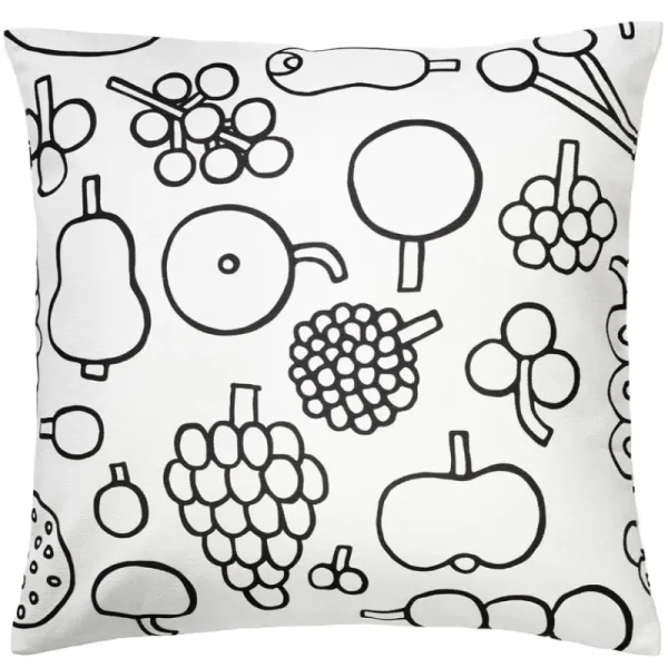 Iittala Kissen^OTC Frutta Kissenbezug, 47 x 47 cm, Schwarz - Weiß