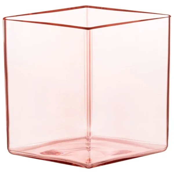 Iittala Vasen-Ruutu Vase, 205 x 180 mm, Lachsrosa