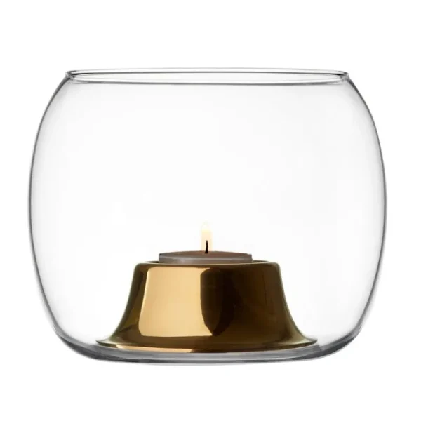 Iittala Kerzen Und Kerzenhalter-Teelichthalter Kaasa, klar – roségold
