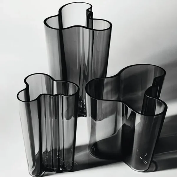 ferm LIVING Vasen-Iittala Vase Aalto 251 mm, dunkelgrau