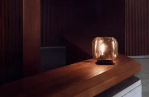 Iittala Tischlampen-Virva Tischleuchte, leinenfarben
