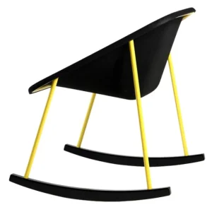 Artek Sitzgelegenheiten-Inno Kola Light Schaukelstuhl, schwarz/gelb