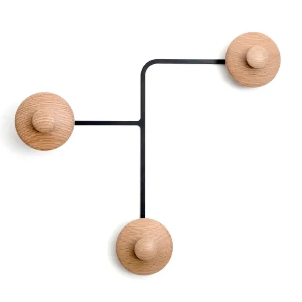 Inno Garderoben Und Kleiderbügel^Wandregal Turner, schwarz – Eiche