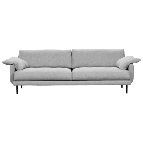 Interface Sofas Und Liegen-Bebé Sofa, 226 cm, Muru 470, Grau, schwarzes Metall