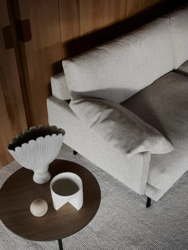 Interface Sofas Und Liegen-Bebé Sofa, 226 cm, Muru 470, Grau, schwarzes Metall