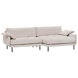 Interface Sofas Und Liegen-Bebé Sofa mit Chaiselongue, rechts, Jagger 3, Beige, schwarzes M